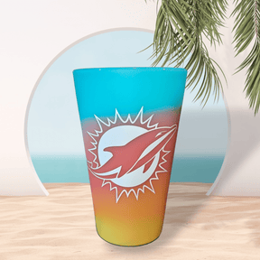 Tequila Sunrise Miami Dolphins Silicone Pint Glass Beermug - Available at Carrot Stick Sports