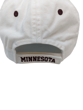 Adjustable White Minnesota Golden Gophers Cotton Hat Hats - Available at Carrot Stick Sports