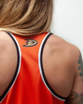 Anaheim Ducks Throwback Racerback Tank Top Shirts - Available at Carrot Stick Sports