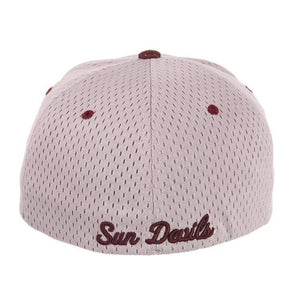 Arizona State Sun Devils FlexFit Baseball Cap with Maroon and Yellow AS Logo Hat - Available at Carrot Stick Sports