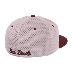Arizona State Sun Devils FlexFit Baseball Cap with Maroon and Yellow AS Logo Hat - Available at Carrot Stick Sports