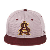 Arizona State Sun Devils FlexFit Baseball Cap with Maroon and Yellow AS Logo Hat - Available at Carrot Stick Sports