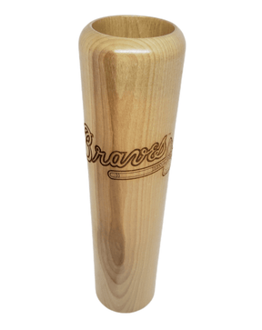 Atlanta Braves Baseball Bat Beer Mug - Birch Wood Laser Engraved Tomahawk Design Beermug - Available at Carrot Stick Sports