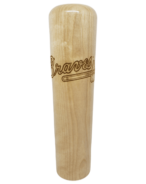 Atlanta Braves Baseball Bat Beer Mug - Birch Wood Laser Engraved Tomahawk Design Beermug - Available at Carrot Stick Sports