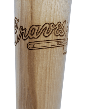 Atlanta Braves Baseball Bat Beer Mug - Birch Wood Laser Engraved Tomahawk Design Beermug - Available at Carrot Stick Sports