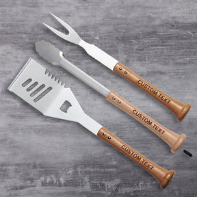 Baseball BBQ Triple Play Grill Tool Set BBQ - Available at Carrot Stick Sports
