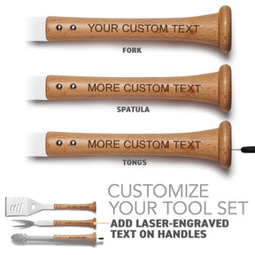 Baseball BBQ Triple Play Grill Tool Set BBQ - Available at Carrot Stick Sports