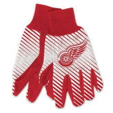 Detroit Red Wings Adult White and Red Two Tone Gloves Gloves - Available at Carrot Stick Sports