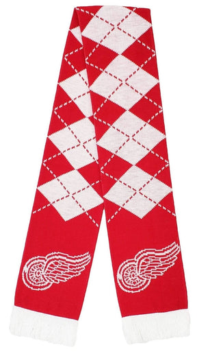 Detroit Red Wings Argyle Hockey Scarf Scarf - Available at Carrot Stick Sports