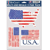 Faded Flags Multi Use Stickers Sticker - Available at Carrot Stick Sports