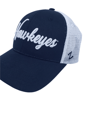 Iowa Hawkeyes Black Mesh Snapback Hat with Gold Logo Hat - Available at Carrot Stick Sports