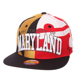 Maryland State Flag Inspired Youth Snapback Hat hats - Available at Carrot Stick Sports