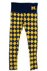 Michigan Argyle Leggings Leggings - Available at Carrot Stick Sports