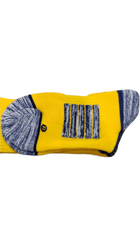 Michigan Wolverine Full Knit Yellow Socks - Available at Carrot Stick Sports