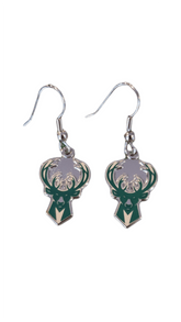Milwaukee Bucks Hanging Logo Earrings Earrings - Available at Carrot Stick Sports