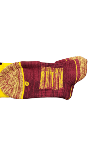 Minnesota Gopher Full Knit Maroon+Yellow Socks - Available at Carrot Stick Sports
