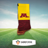 Minnesota Gopher Full Knit Maroon+Yellow Socks - Available at Carrot Stick Sports