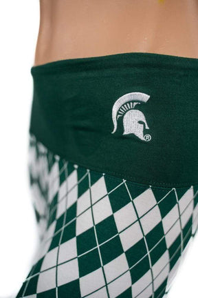 MSU Argyle Leggings Leggings - Available at Carrot Stick Sports