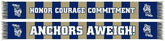 Navy - Blue Gold Bars Scarf Scarf - Available at Carrot Stick Sports