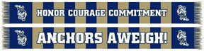 Navy - Blue Gold Bars Scarf Scarf - Available at Carrot Stick Sports