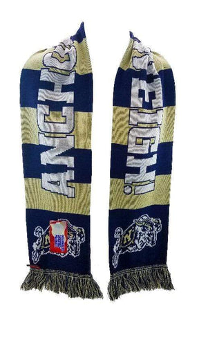 Navy - Blue Gold Bars Scarf Scarf - Available at Carrot Stick Sports