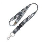 Oakland Grizzlies Charcoal Lanyard w/ detachable buckle Keychains - Available at Carrot Stick Sports