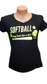 Play Ball Like a Girl Shirts & Tops - Available at Carrot Stick Sports