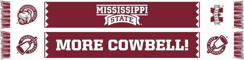 Ruffneck Scarf Miss State Cowbell Scarf Mississippi State | MSU Bulldogs | More Cowbell | Soccer Scarf