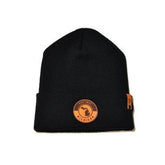 Branded Bills Hat The Michigan Beanie - Black The Michigan Beanie | State of Michigan Leather Patch | Winter Hat