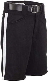 Gerry Davis Officiating Supplies Smitty Shorts Black with White Stripe Smitty | Referee Shorts | Black with White Stripe