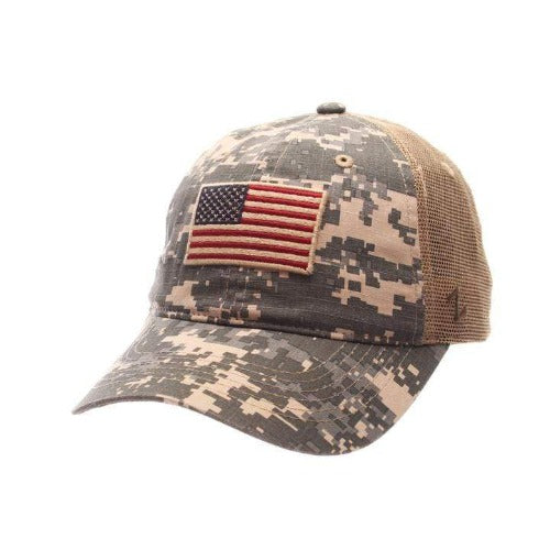 Zephyr Hat US Flag Camo Hat American Flag | Camo Hat | USA Mesh Baseball Cap