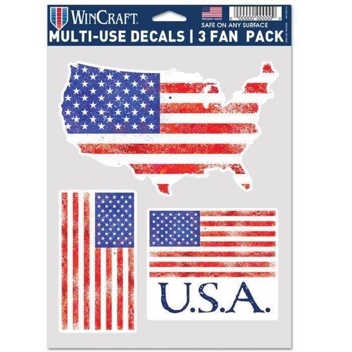 WinCraft Sticker Faded Flags Multi Use Stickers Faded Flags Decals | Multi Use Stickers | American Flag Logo