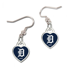 WinCraft Earrings Hanging Detroit Tigers Heart Earrings Detroit Tigers | Heart Earrings | Baseball | MLB