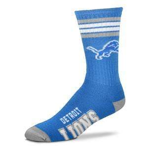 For Bare Feet Socks Detroit Lions 4 Stripe Crew Socks Detroit Lions | 4 Stripe | Crew Socks | NFL
