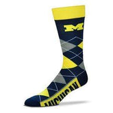 For Bare Feet Socks University of Michigan Argyle Socks