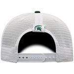 On The Mark Hat Green w White Block S Mesh Michigan State | MSU Spartans | Block S Adjustable Mesh Hat