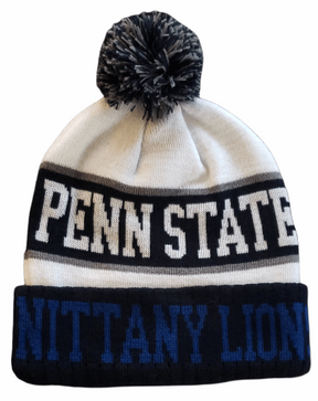On The Mark Hat Penn State University Nittany Lions Winter Hat with Pom