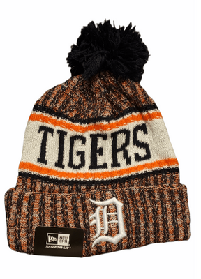 On The Mark Hat Fleece Lined Orange and Blue Detroit Tigers Winter Hat