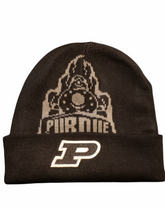 On The Mark Hat Black Grey and White Purdue Boilermakers Knit Hat