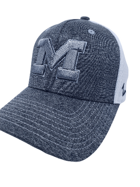 Zephyr Hat Michigan Wolverines Grey Stretch Fit Sugarloaf Hat