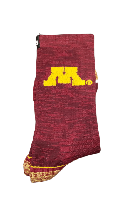 Strideline Socks Minnesota Gopher full knit Maroon Minnesota Gophers | Knit Sock | Crew Socks