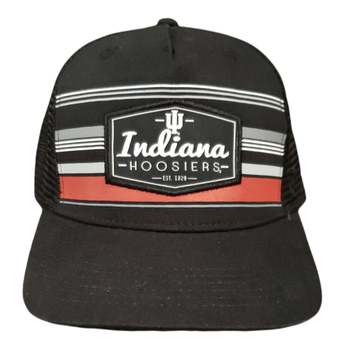 On The Mark Hat Black Lined Indiana Hoosiers Mesh Hat Indiana University | Hoosiers | Mesh Hat | NCAA