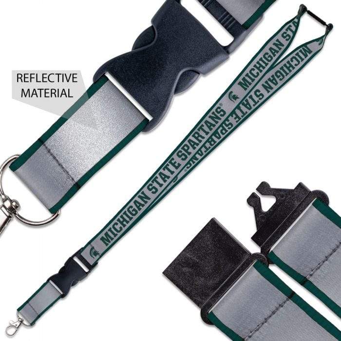 WinCraft Keychains Michigan State Spartans Reflective Lanyard w/ detachable buckle