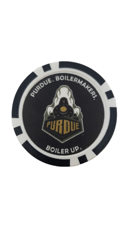 On The Mark Golf Gear Purdue Poker Chip Marker Purdue Boilermakers | Poker Chip | Golf Ball Marker | NCAA
