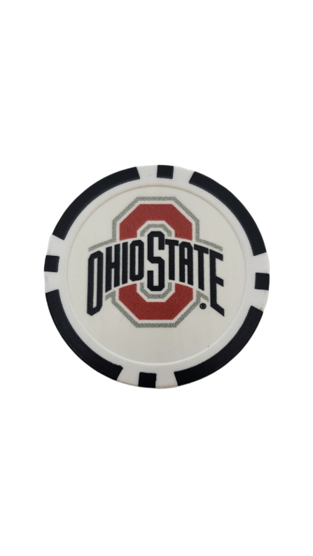 On The Mark Golf Gear Ohio State Poker Chip Marker Ohio State | OSU Buckeyes | Poker Chip | Golf Ball Marker