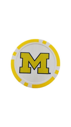 On The Mark Golf Gear Michigan Poker Chip Marker University of Michigan | Wolverines | Poker Chip | Golf Ball Marker