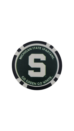 On The Mark Golf Gear Michigan State Poker Chip Marker Michigan State | MSU Spartans | Poker Chip | Golf Ball Marker