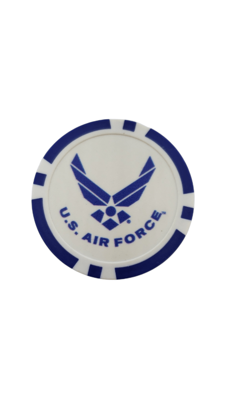 On The Mark Golf Gear Air Force Poker Chip Marker US Air Force | Poker Chip | Golf Ball Marker