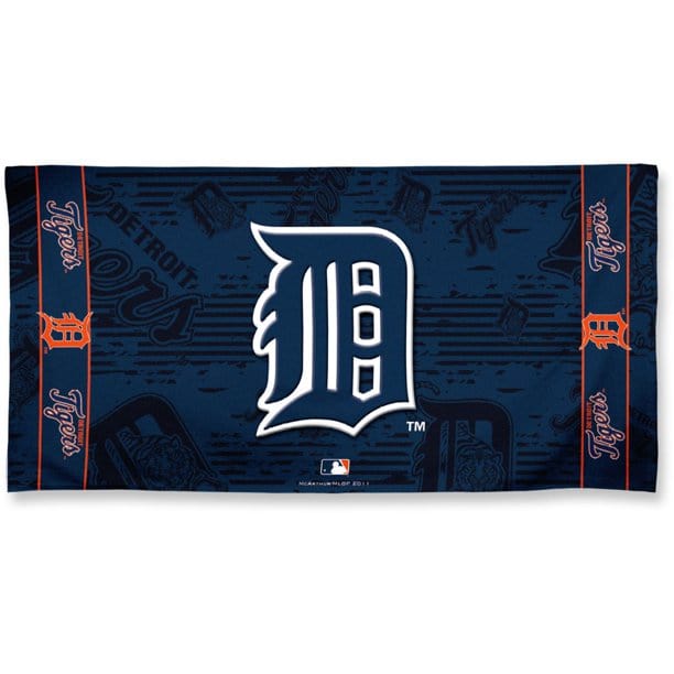 On The Mark Towels Detroit Tigers 30" x 60" Lined Beach Towel