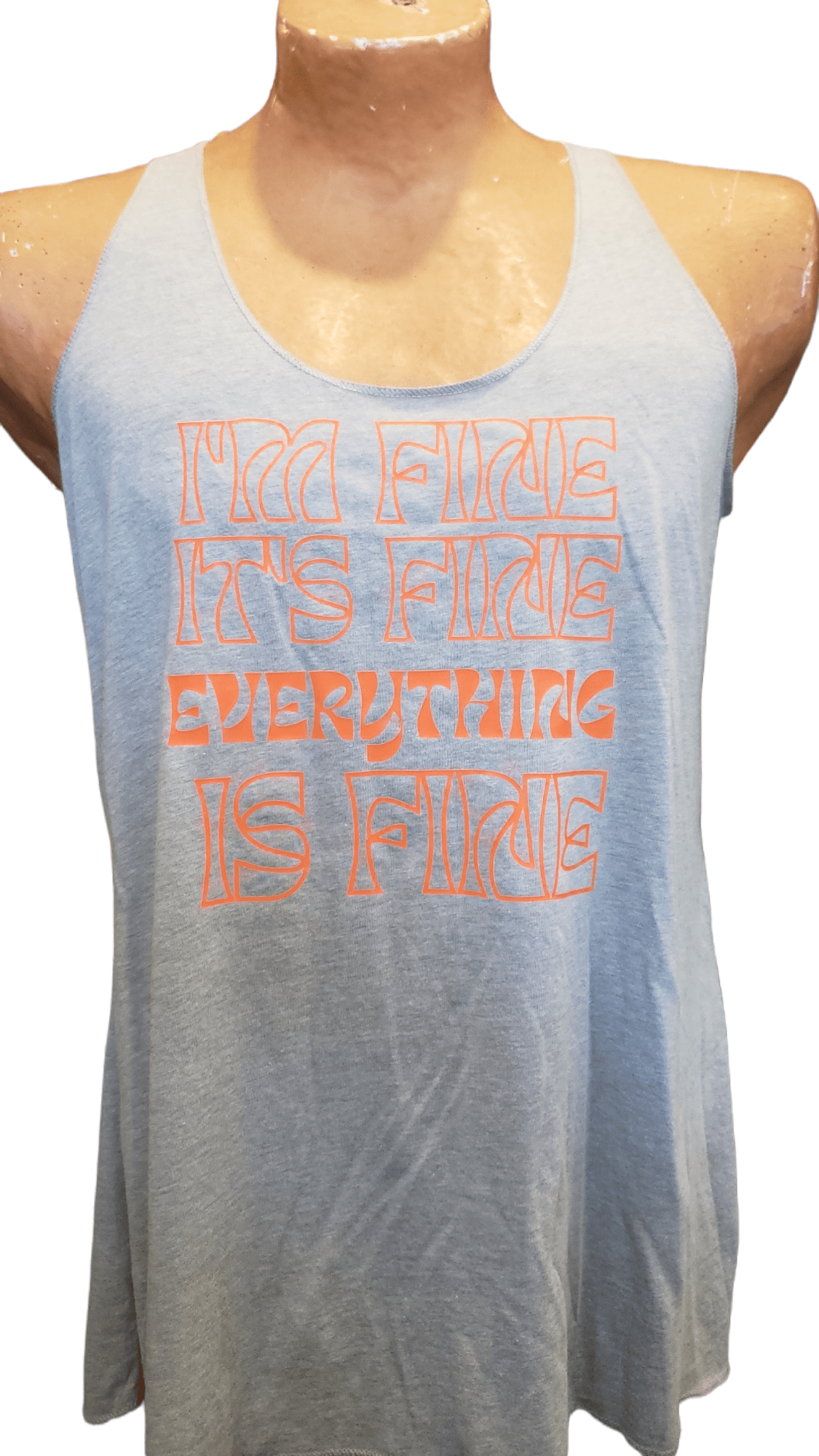 Carrot Stick Sports Shirts & Tops X-Large Tank I'm Fine, It's Fine, Everything Is Fine T-Shirt